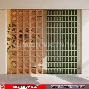 231106. Hollow Bricks Sketchup 3D Models