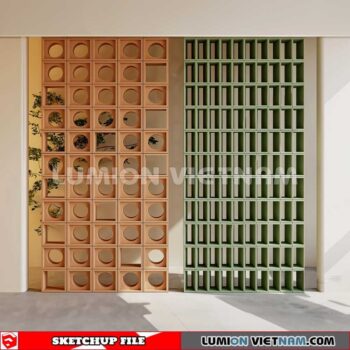 231106. Hollow Bricks Sketchup 3D Models