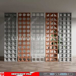 231106. Hollow Bricks Sketchup 3D Models