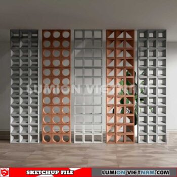 231106. Hollow Bricks Sketchup 3D Models