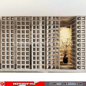 231106. Hollow Bricks Sketchup 3D Models