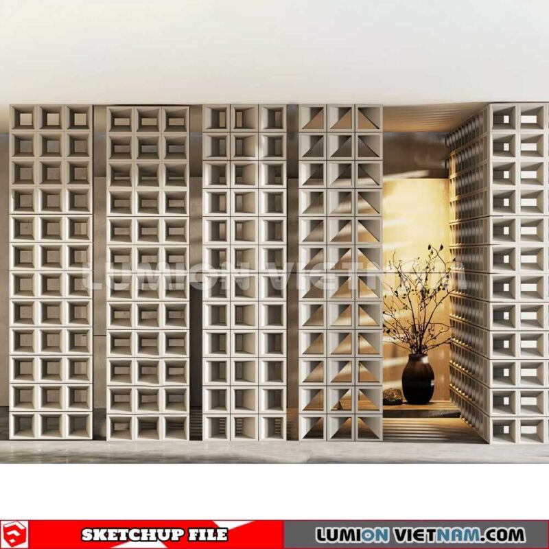 231106. Hollow Bricks Sketchup 3D Models