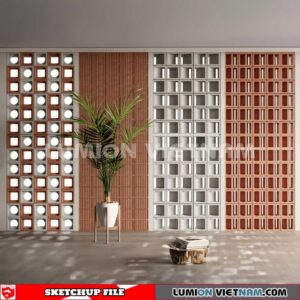 231106. Hollow Bricks Sketchup 3D Models