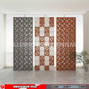 231106. Hollow Bricks Sketchup 3D Models