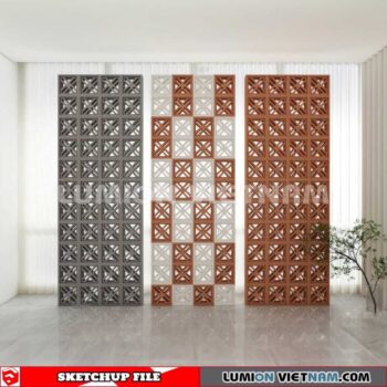 231106. Hollow Bricks Sketchup 3D Models