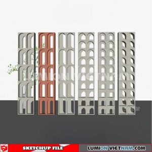 231106. Hollow Bricks Sketchup 3D Models
