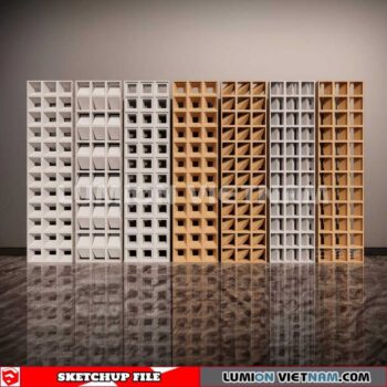 231106. Hollow Bricks Sketchup 3D Models