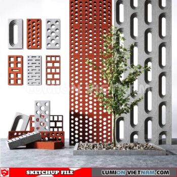 231106. Hollow Bricks Sketchup 3D Models