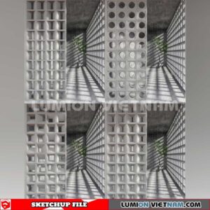 231106. Hollow Bricks Sketchup 3D Models