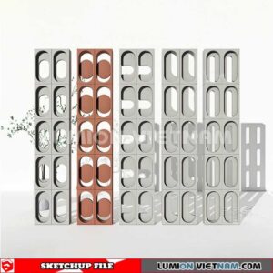 231106. Hollow Bricks Sketchup 3D Models