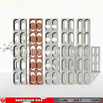 231106. Hollow Bricks Sketchup 3D Models