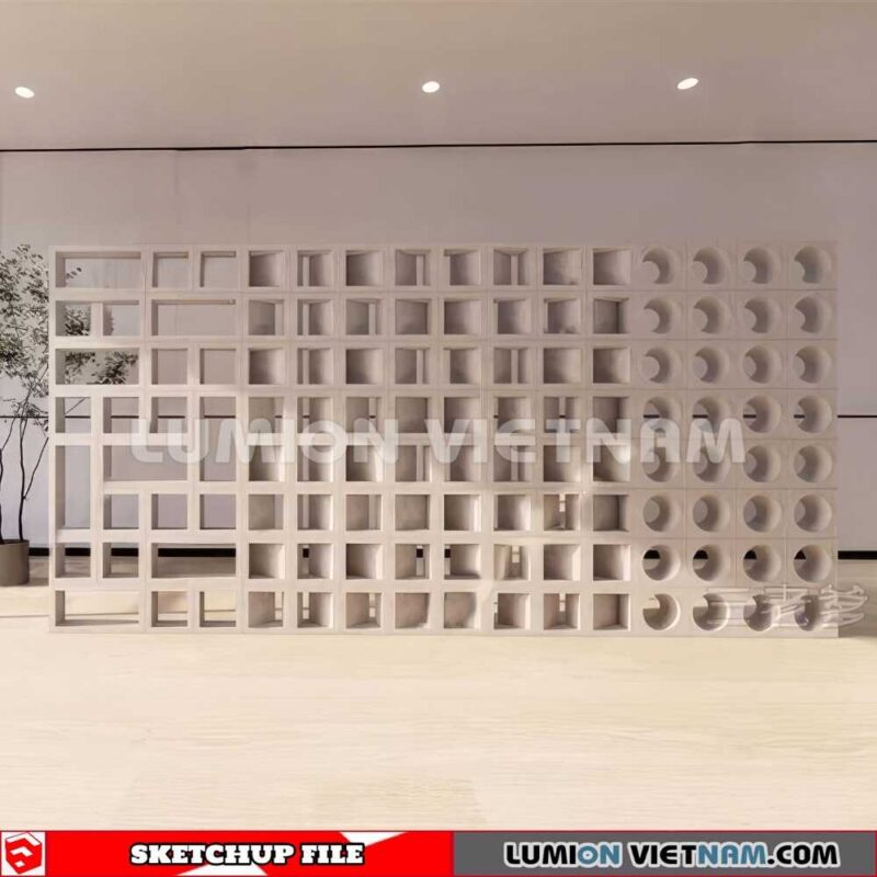 231106. Hollow Bricks Sketchup 3D Models