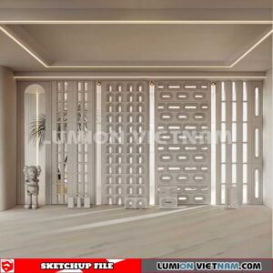 231106. Hollow Bricks Sketchup 3D Models