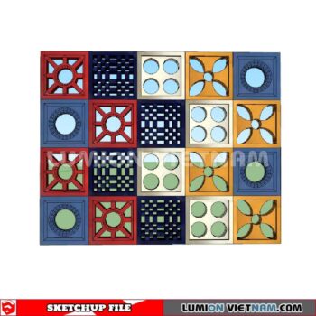 231106. Hollow Bricks Sketchup 3D Models