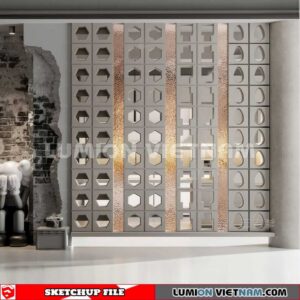 231106. Hollow Bricks Sketchup 3D Models