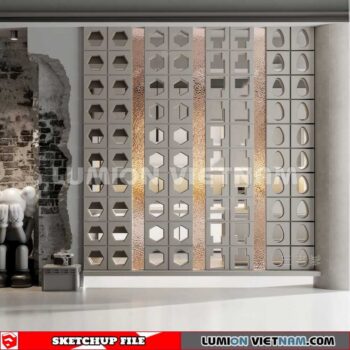 231106. Hollow Bricks Sketchup 3D Models