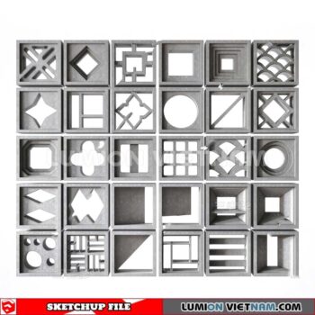 231106. Hollow Bricks Sketchup 3D Models