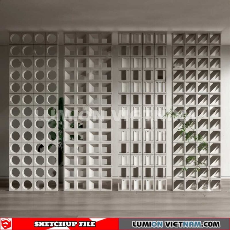 231106. Hollow Bricks Sketchup 3D Models