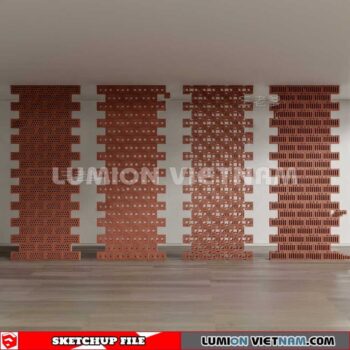 231106. Hollow Bricks Sketchup 3D Models