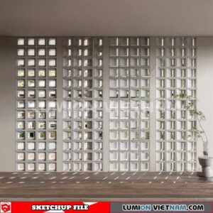 231106. Hollow Bricks Sketchup 3D Models