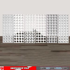 231106. Hollow Bricks Sketchup 3D Models
