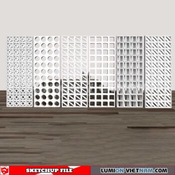 231106. Hollow Bricks Sketchup 3D Models