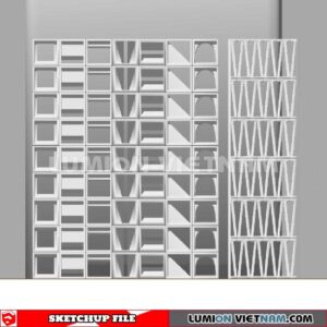 231106. Hollow Bricks Sketchup 3D Models