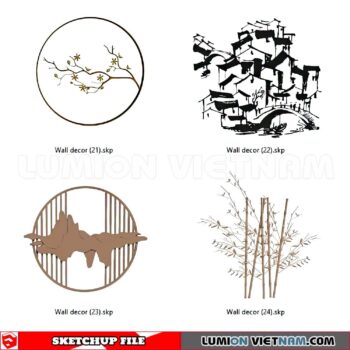 230701. Wall Decor Sketchup 3D Models