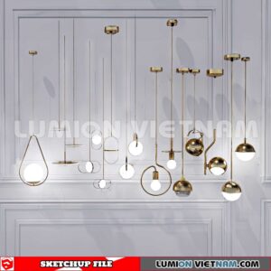 230705. Ceiling light Sketchup 3D Models