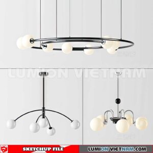 230705. Ceiling light Sketchup Enscape 3D Models