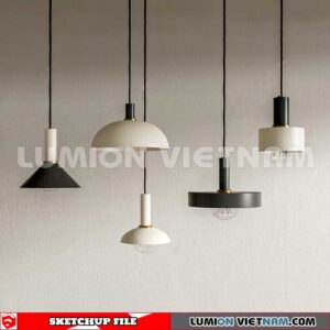230705. Ceiling light Sketchup Enscape 3D Models