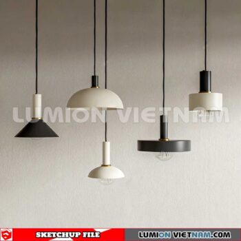 230705. Ceiling light Sketchup Enscape 3D Models