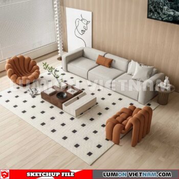 230710. Tea Table Sketchup 3D Models