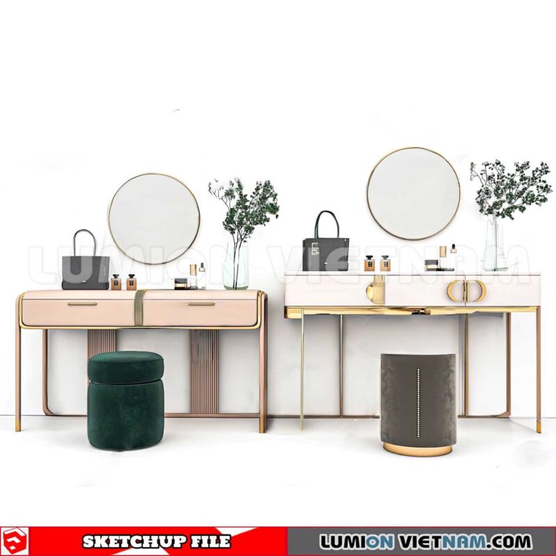 230713. Dressing table Sketchup 3D Models