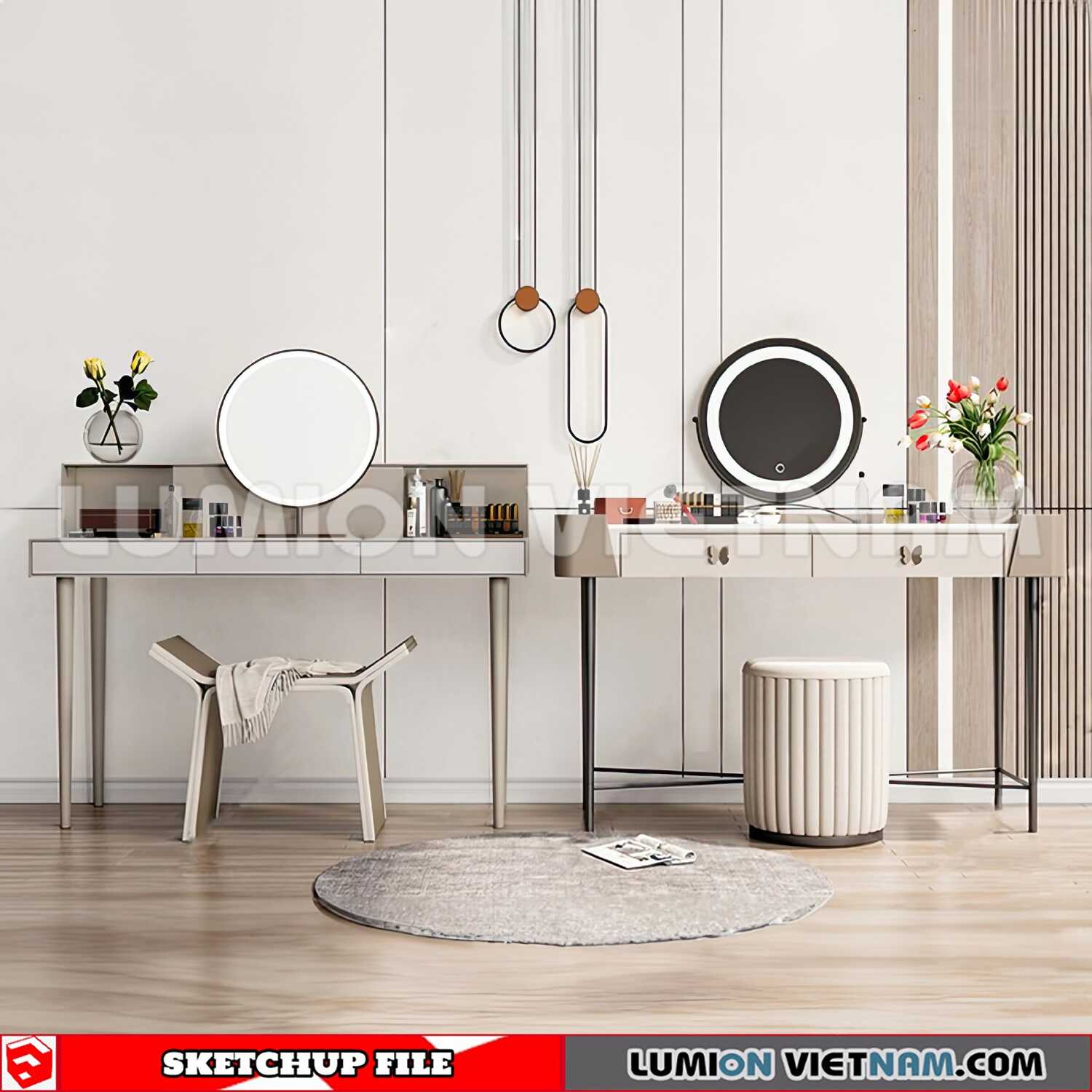 230713-Dressing-Table-(21)-Sketchup-Models