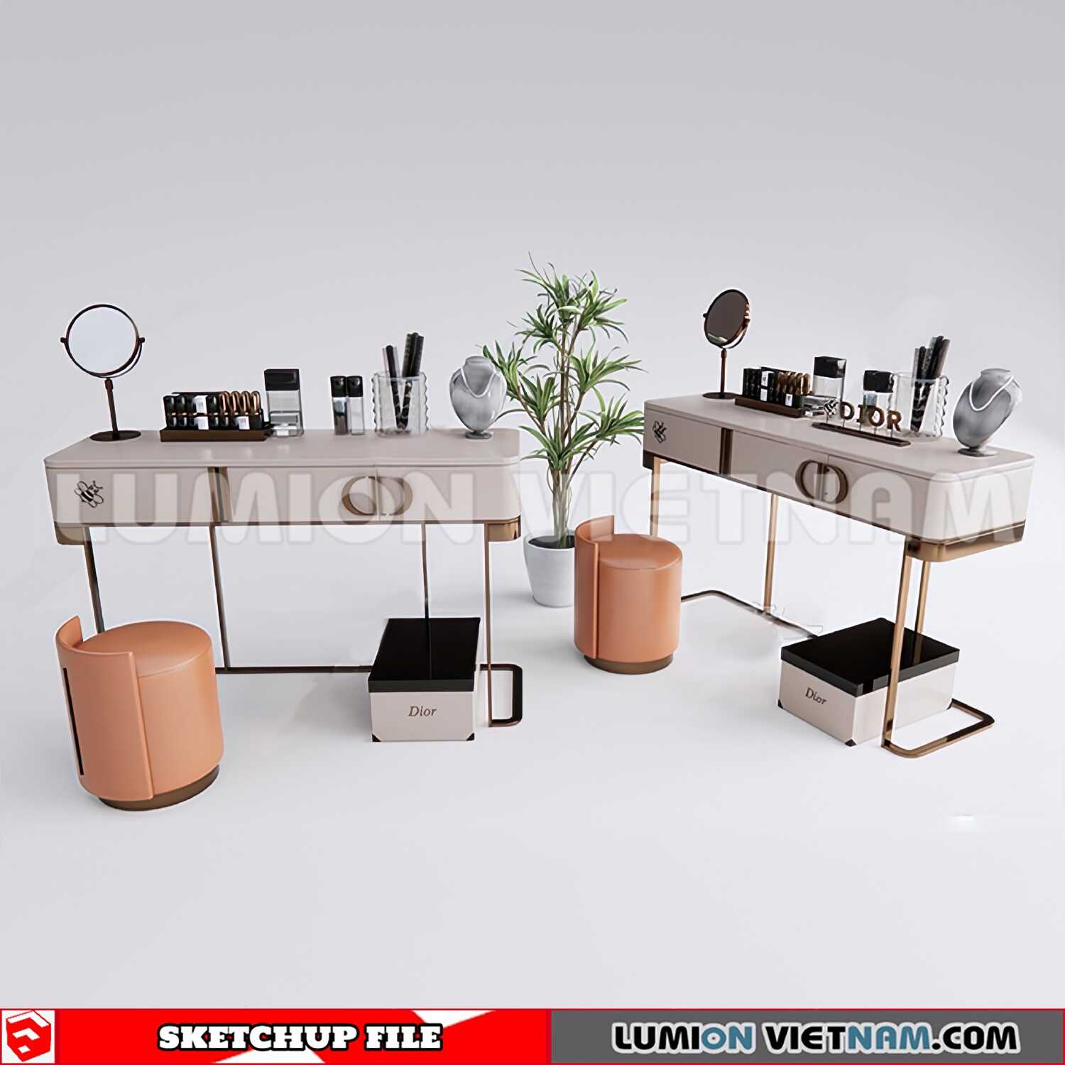 230713-Dressing-Table-(26)-Sketchup-Models