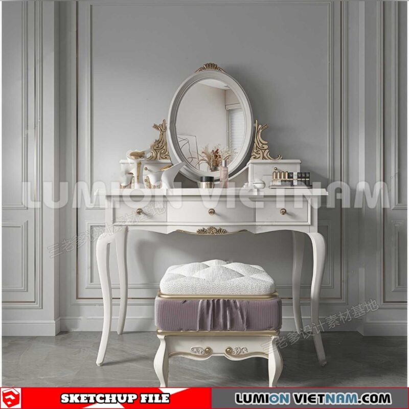 230713. Dressing table Sketchup 3D Models