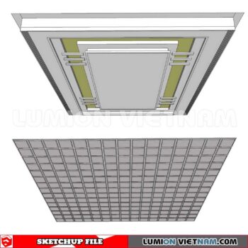 230719. Dropped Ceiling Sketchup 3D Models