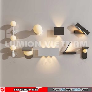 230722. Wall light Sketchup 3D Models