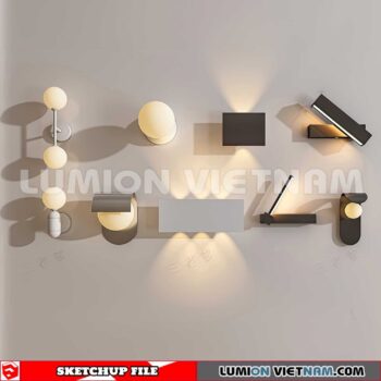 230722. Wall light Sketchup 3D Models