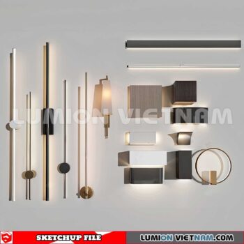 230722. Wall light Sketchup 3D Models