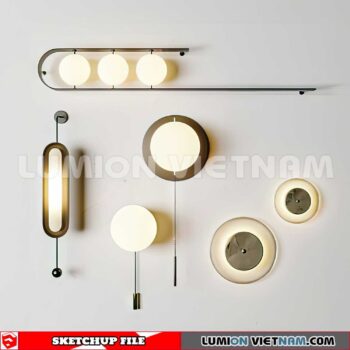 230722. Wall light Sketchup 3D Models