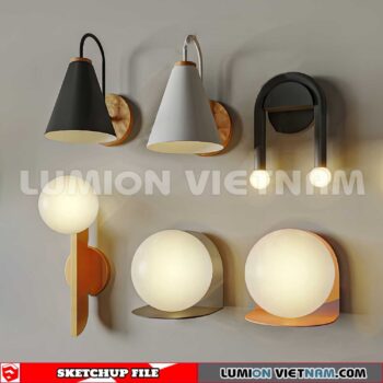 230722. Wall light Sketchup 3D Models