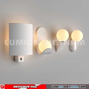 230722. Wall light Sketchup 3D Models