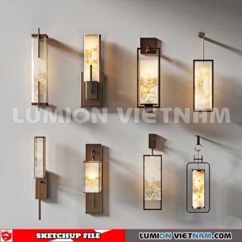 230722. Wall light Sketchup Enscape 3D Models