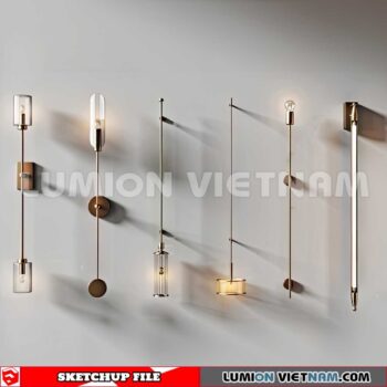 230722. Wall light Sketchup Enscape 3D Models