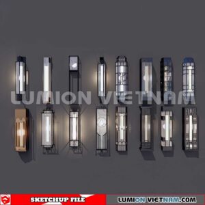 230722. Wall light Sketchup Enscape 3D Models