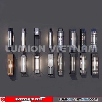 230722. Wall light Sketchup Enscape 3D Models