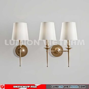 230722. Wall light Sketchup Enscape 3D Models