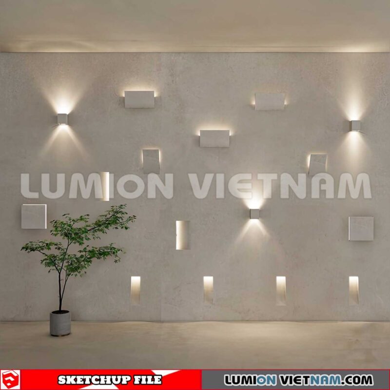 230722. Wall light Sketchup Enscape 3D Models